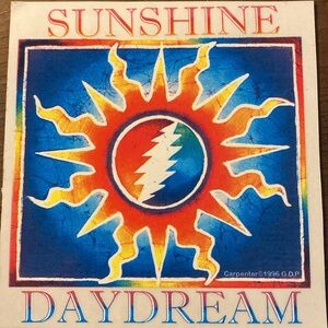 Vintage Grateful Dead x Sunshine Daydream Clear Window Sticker. 5 1/4 x 5 1/2
